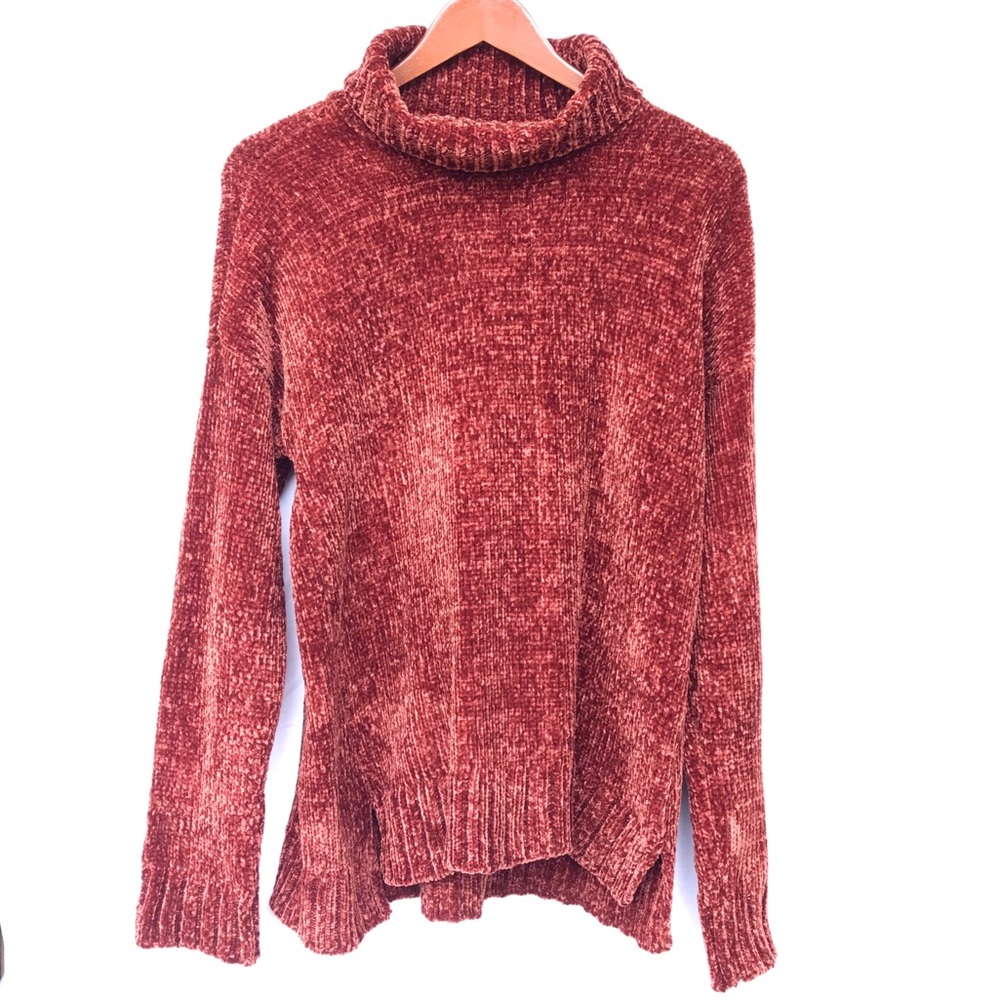 Chenille Knit Turtle Neck Sweater Women’s Large